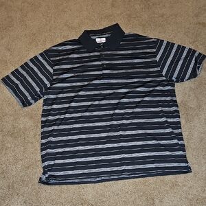 Grand Slam Black and Gray Polo Shirt with Short Sleeves